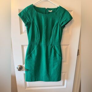 J. Crew Vibrant Green Midi Dress